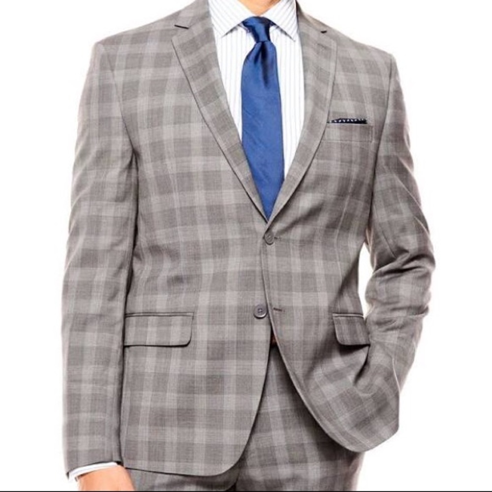 Michael Strahan Collection Plaid Suit